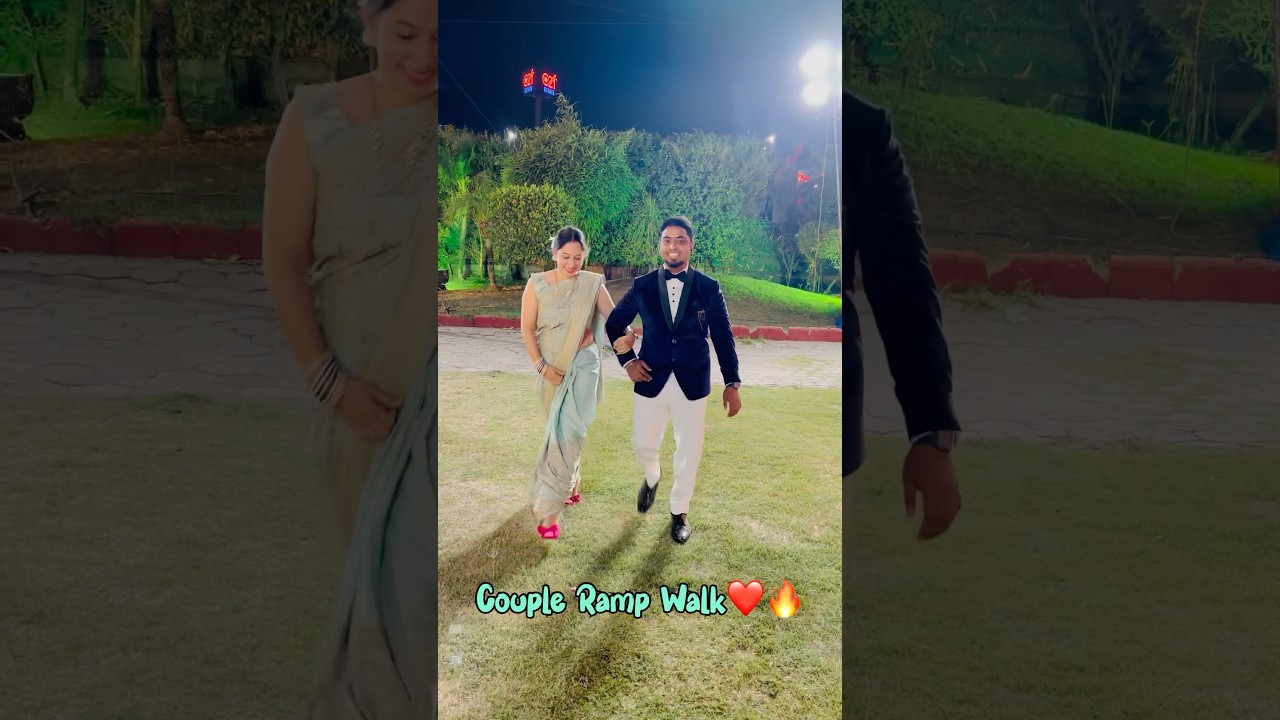 Couple Ramp Walk in Wedding❤️🔥#rampwalk #couplegoals #wedding #ytshorts #trending #viralshorts