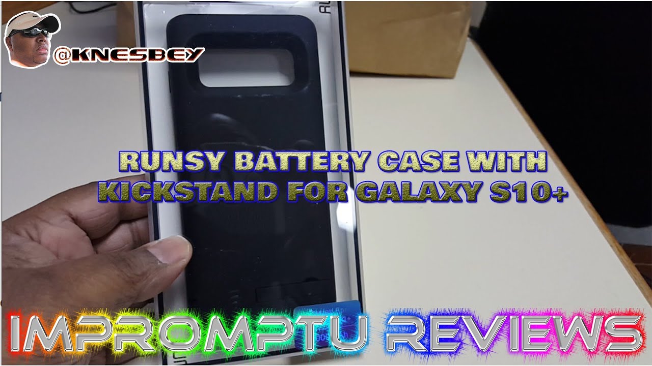 RUNSY BATTERY CASE WITH KICKSTAND FOR GALAXY S10+