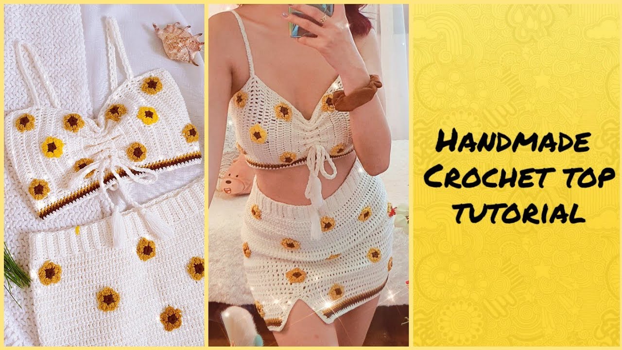 Crochet floral top tutorial | Fast Forward. Intermediate level