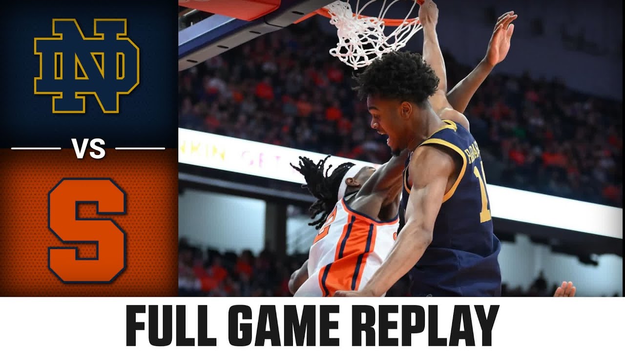 Notre Dame vs. Syracuse Full Game Replay | 2025-26 ACC Men's Basketball