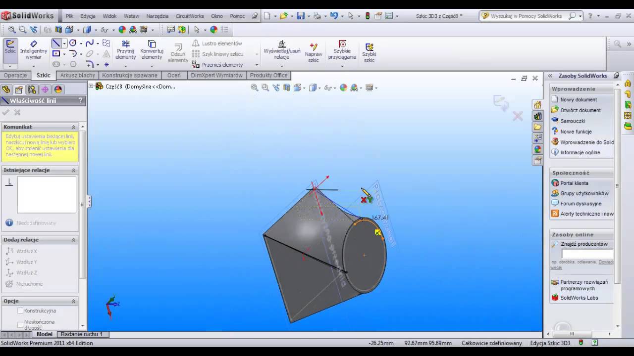 SolidWorks: Wyciaganie po profilach, Lofted boss-base
