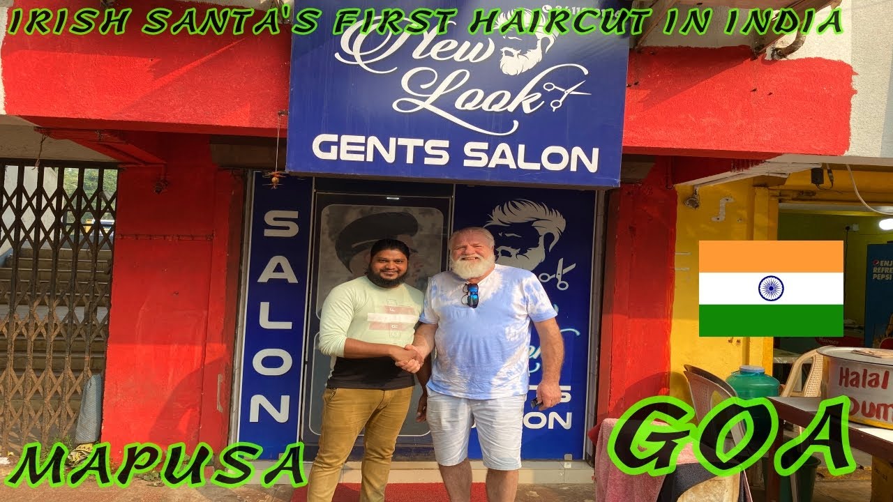 🇮🇳 Irish🎅🏻Santa’s☘️🇮🇪 First Haircut 💇‍♂️, Beard Trim & Head Massage | Mapusa, Goa, India