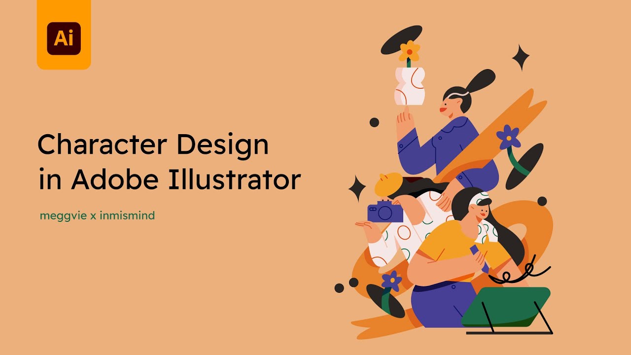 Character Design in Adobe Illustrator | Artist Collaboration | Vector Illustration Timelapse