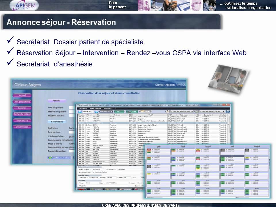 Progiciel Apigem avec Scenario d'Hospitalisation