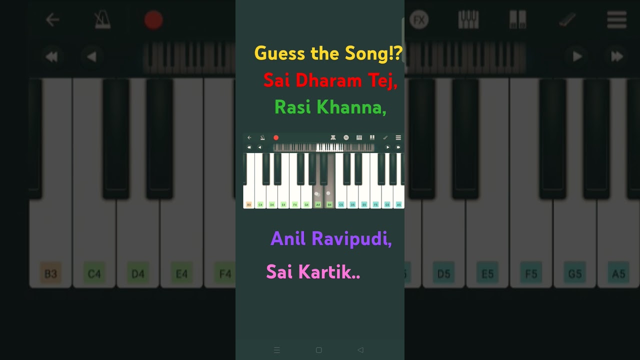 Guess the Remix Song!? Sai Dharam Tej, Rasi Khanna, Anil Ravipudi, Sai Kartik..