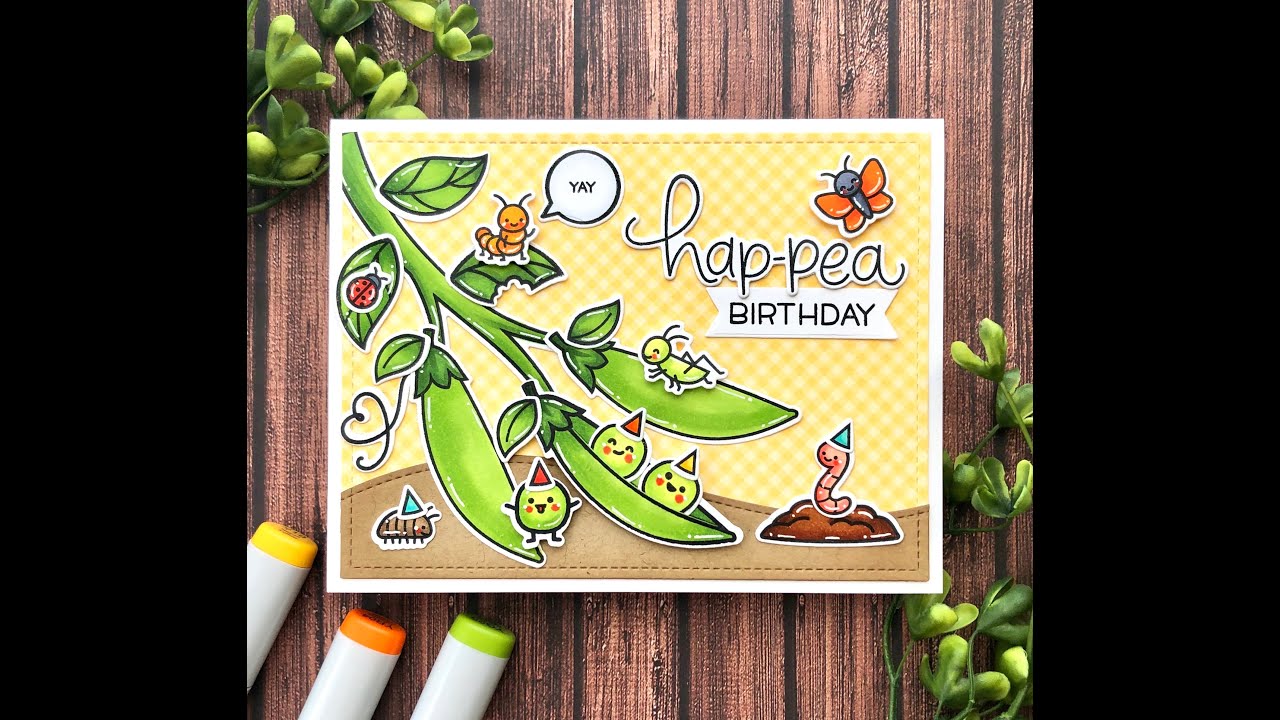 Creating a handmade card using the Lawn Fawn stamp Set... 