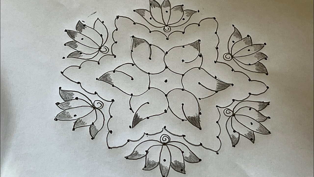 Simple & Easy Daily Chukku Muggu with (13*7) dots | Latest and Easy Daily Rangoli Designs….