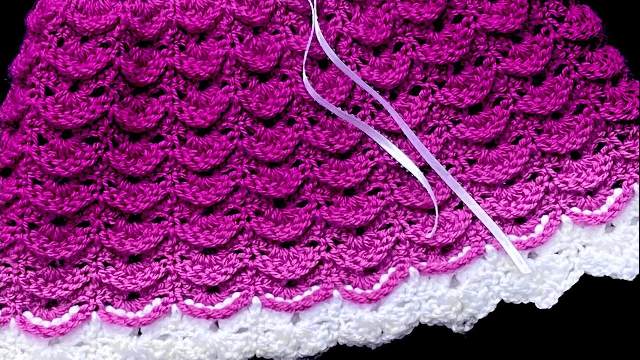 Beautiful crochet dress from 0-3M and up to 3 years EASY CROCHET WOOLEN PATTERN / Crochet for Baby