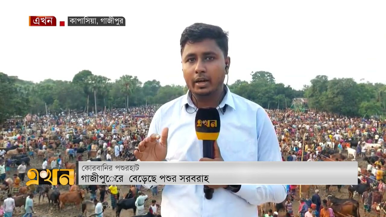 গাজীপুরের হাটগুলোতে বাড়ছে পশু বিক্রি | Gazipur Cattle Market | Qurbani Hat | Ekhon TV
