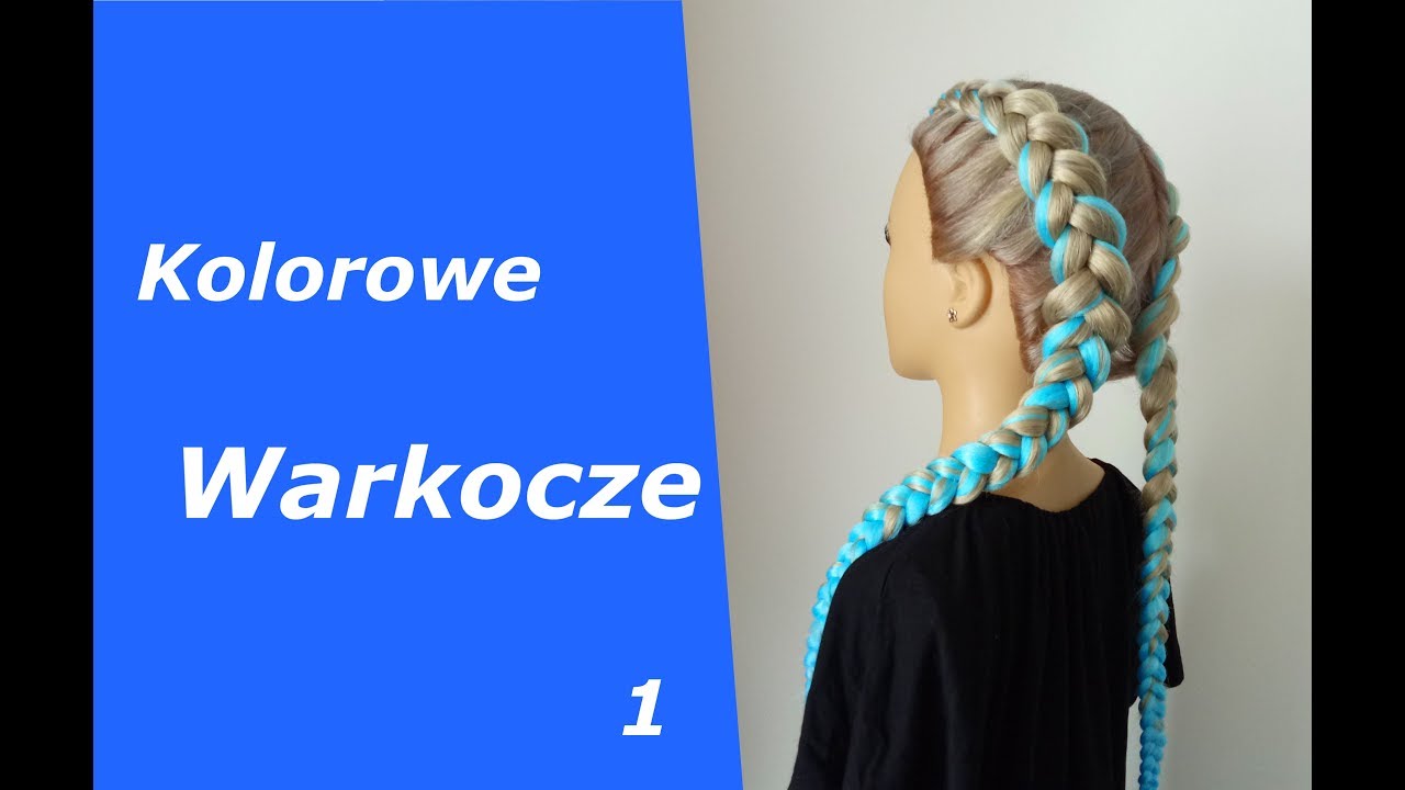 Kolorowe warkocze. Warkocze bokserskie z kanekalonem