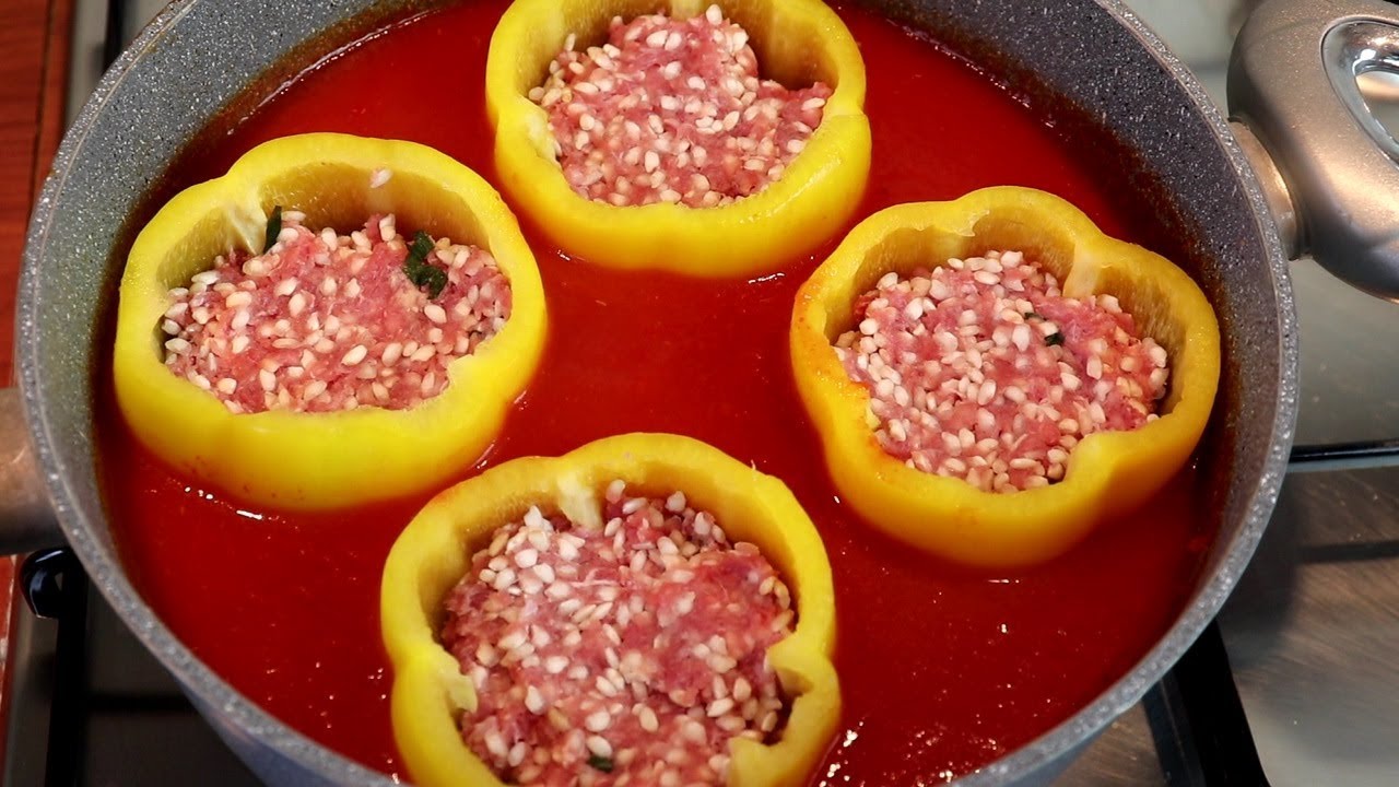Рецепт фаршированного перца, полная тарелка, быстрый и простой рецепт [SUB]