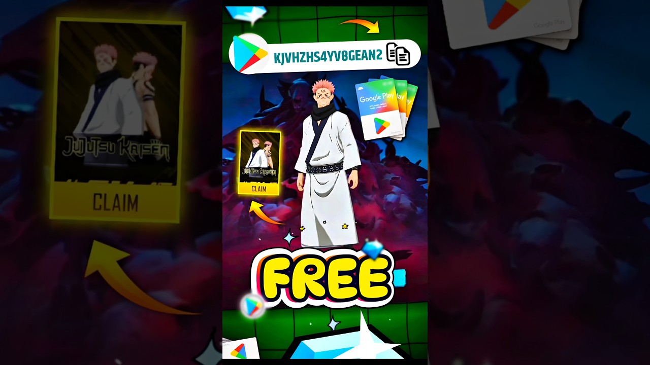 FREE REDEEM CODE (SUKUNA BUNDLE) | FREE REDEEM CODE APP | FREE GOOGLE PLAY REDEEM CODE APP 