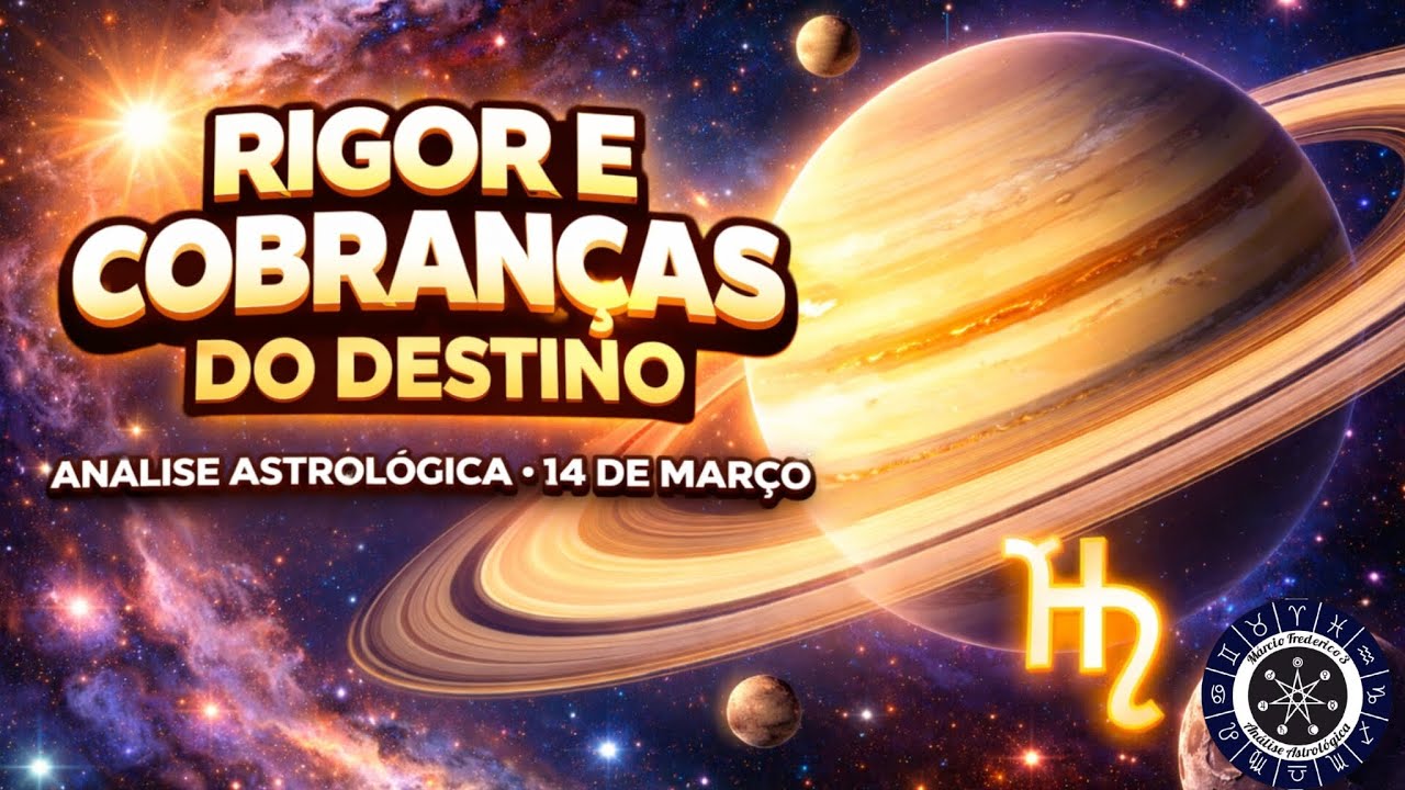 Saturno comanda um dia ao seu rigor... Analise Astrológica 14/03.