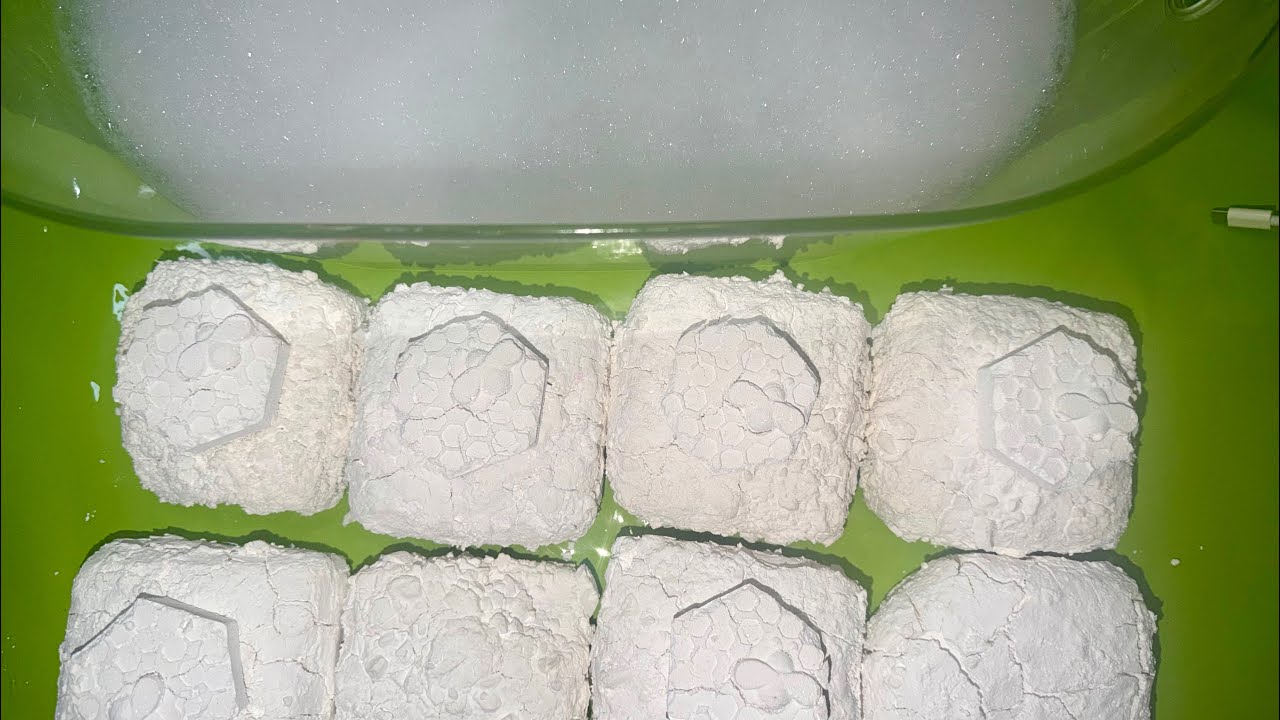 Fresh Pasted Blocks 💦⬜️💦 Water Crush •ASMR •GYMCHALK CRUSHING •SLEEP IAD
