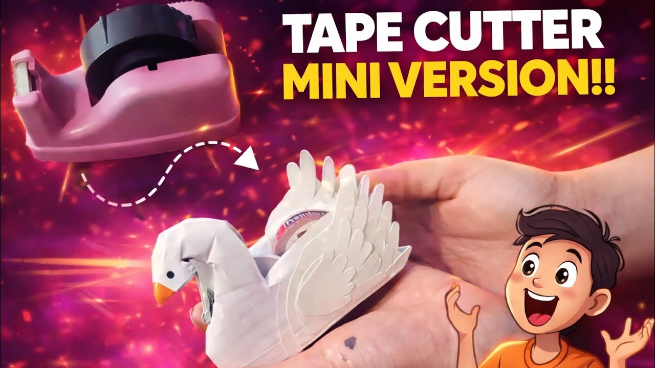 Let's make mini tape cutter 😗💖#diy videos 📷