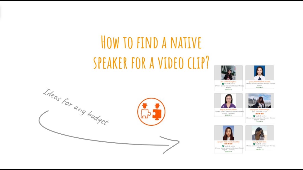 How to find a speaker for a video