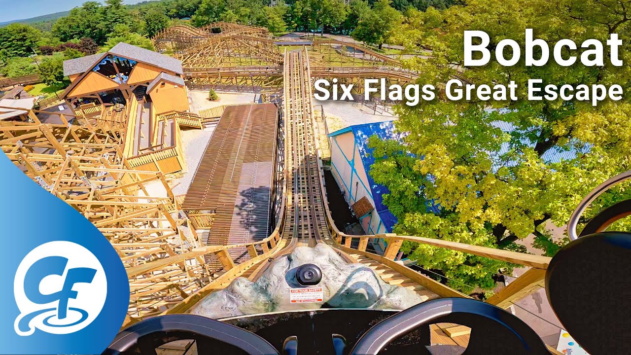 Bobcat front seat on-ride 5K POV @60fps Six Flags Great Escape