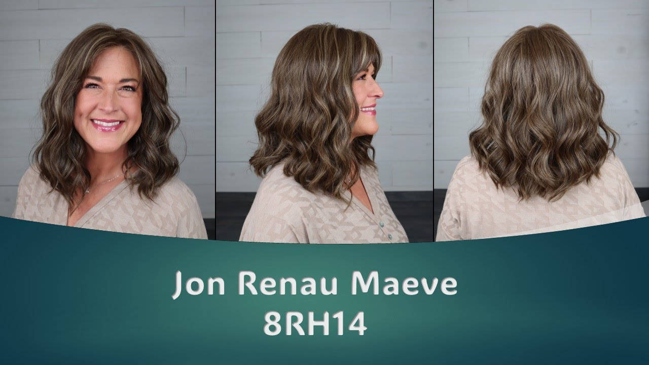 Jon Renau Maeve в оттенке 8RH14 Mousse Cake | Волны средней длины из термостойкого синтетического...