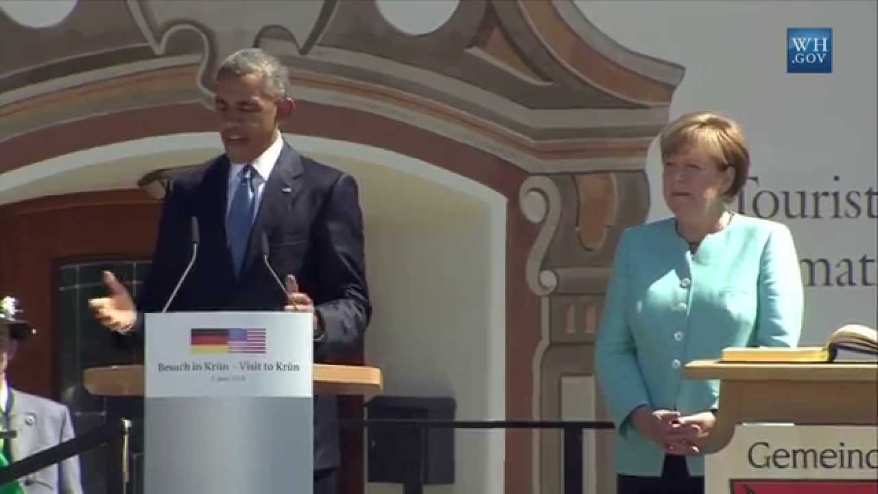 Obama In Germany With Chancellor Merkel - Full Speech