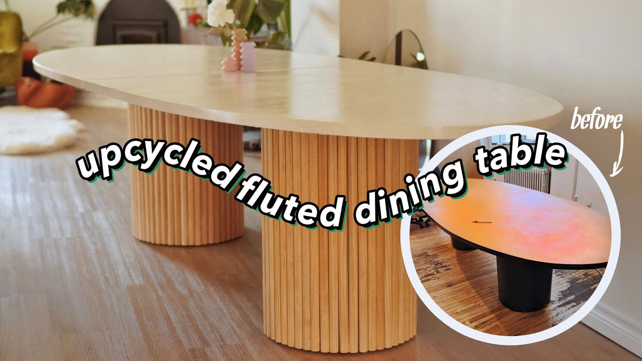 DIY Fluted Pillar Table - Upcycled Furniture Flip