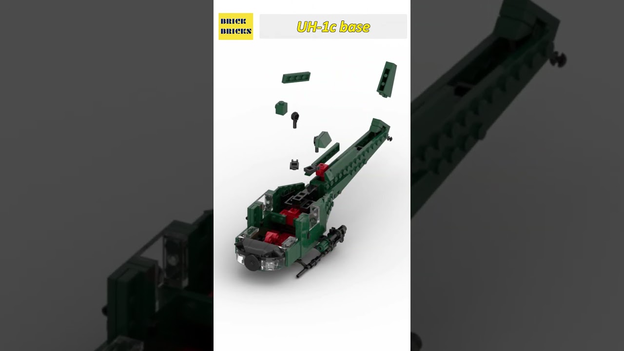BRICK BRICKS | Custom Model | UH-1C Huey Gunship Iroquois | Speed Build