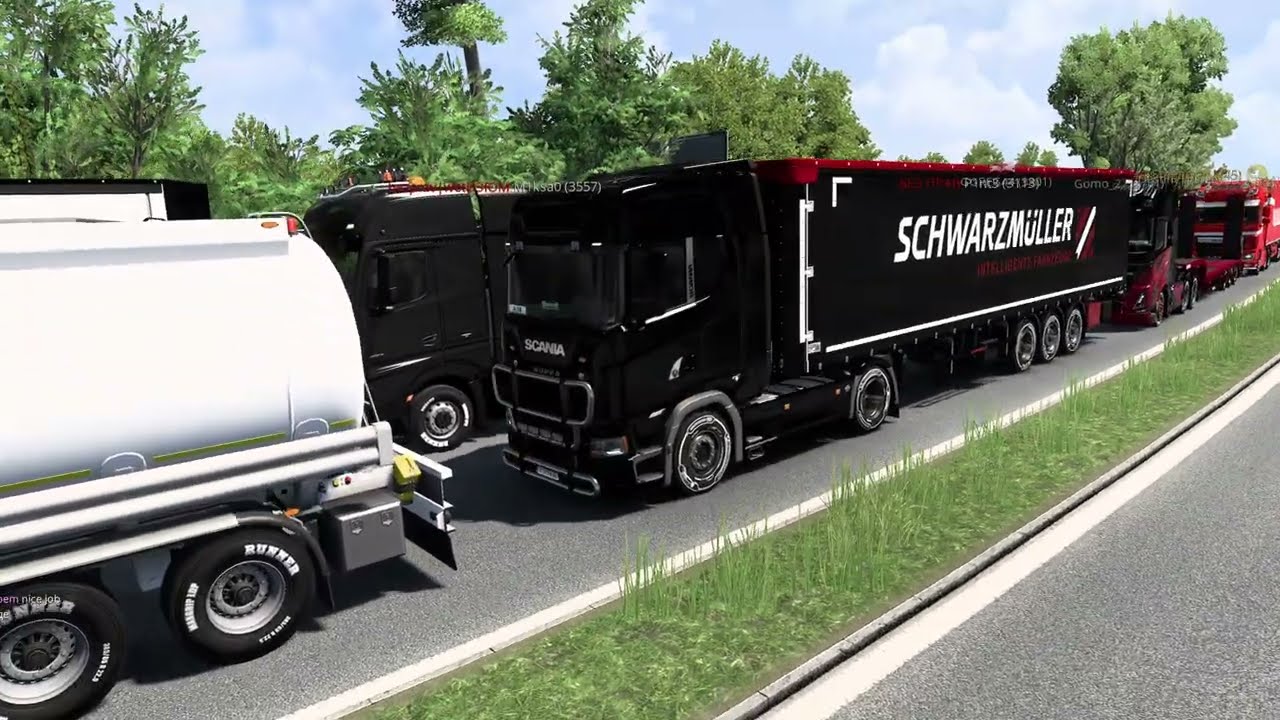 ETS2 - Scania 460 S Black Edition - TruckersMP - Disburg - POV -ASMR -Beam Eye - 1.57