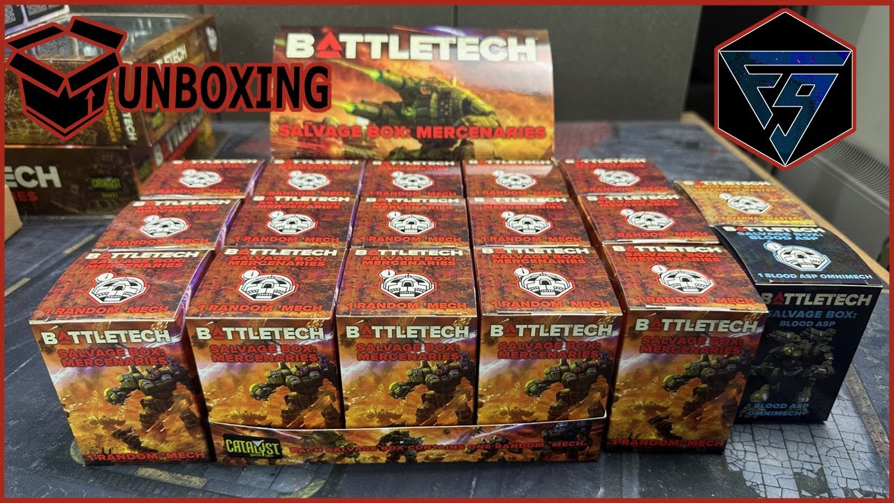 Unboxing 15 Battletech Mercenaries Salvage Boxes
