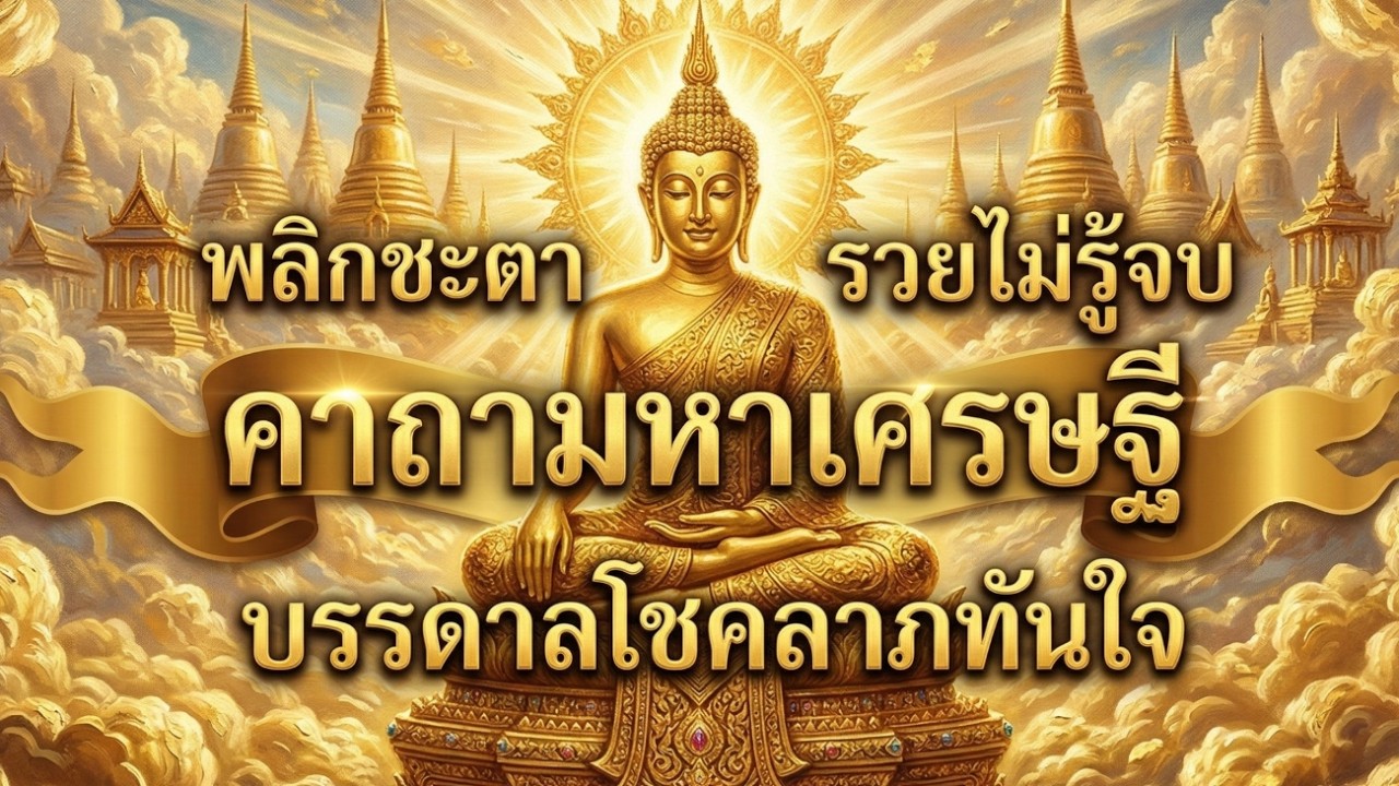 คาถามหาเศรษฐี พลิกชะตา รวยไม่รู้จบ บันดาลโชคลาภทันใจ ฟังทุกวันดึงดูดทรัพย์ เปิดทางสว่างให้ชีวิต