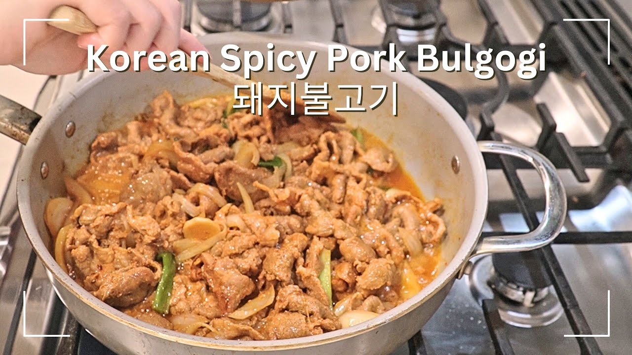 Korean Spicy Pork Bulgogi (Dwaeji Bulgogi) 🍖✨ The Less Spicy Version My Kids Love!