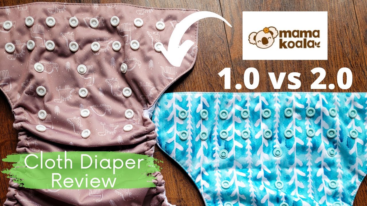 Mama Koala Pocket Diapers 1.0 vs 2.0 Cloth Diaper Review + Comparison