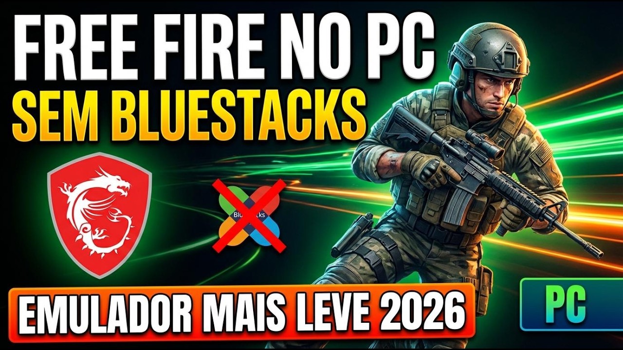 Como Jogar Free Fire no PC Sem BlueStacks - Emulador Mais Leve 2026