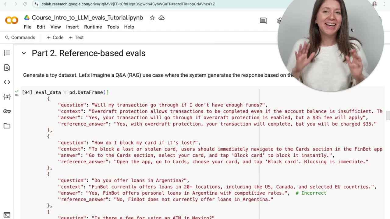 2.2. Tutorial on LLM evaluation methods: Reference-based evals.