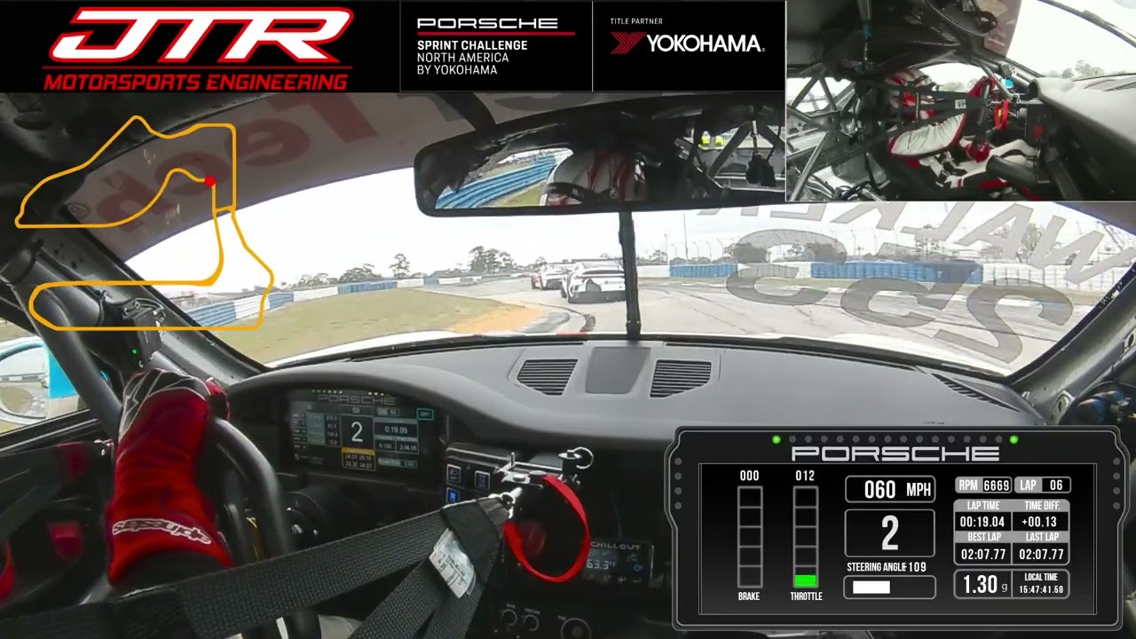 Porsche Sprint Challenge Sebring 2024 Race 1 Herbie GT3 Cup 253