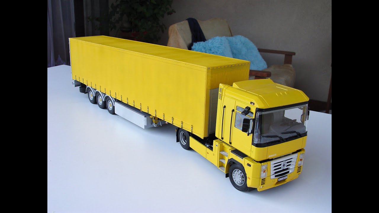 3816 Italeri Renault Magnum; Italeri 3918 Curtainside Trailer schoeni; Truck 1:24