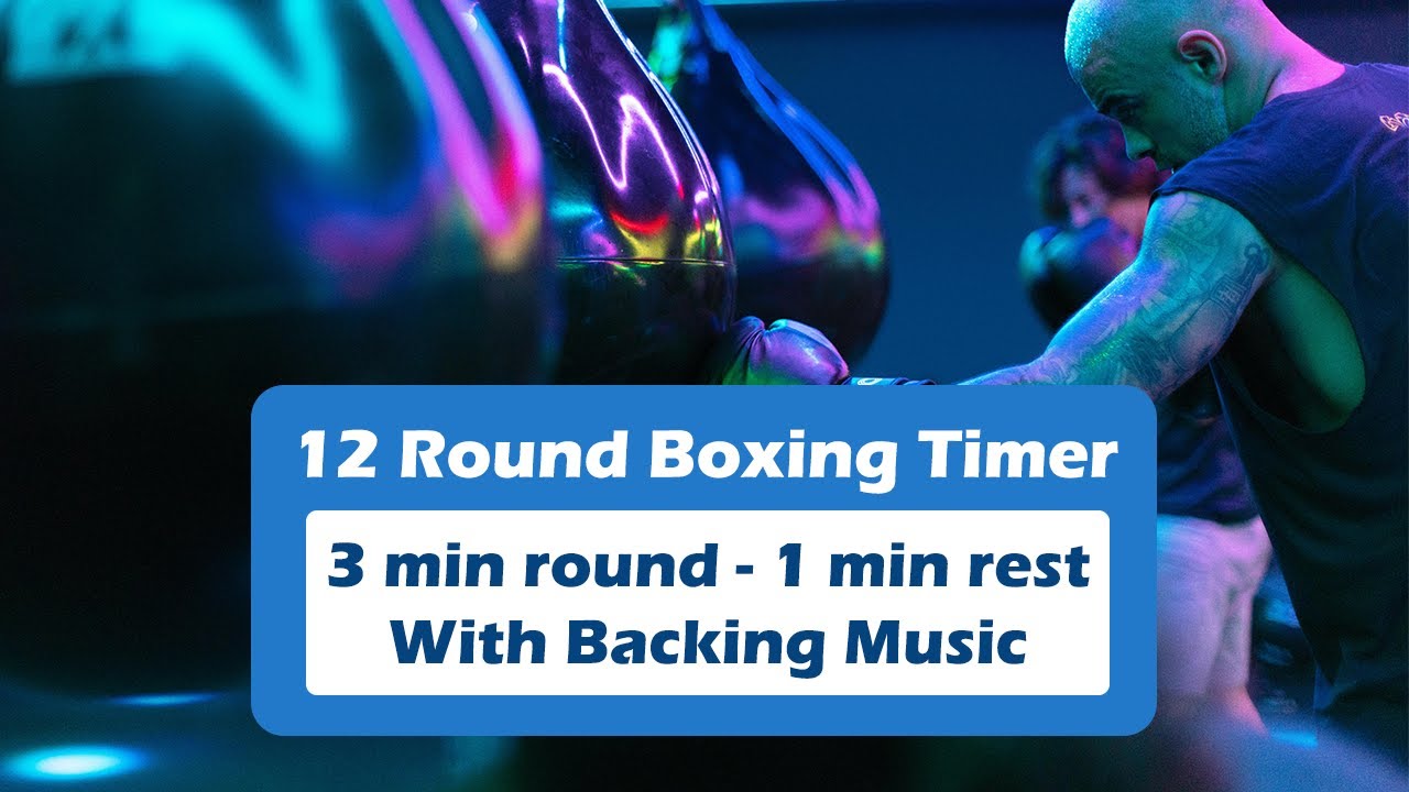 🥊 12 Round Boxing Timer 🥊 | 3 Min Rounds, 1 Min Rest | Training Timer with Music
