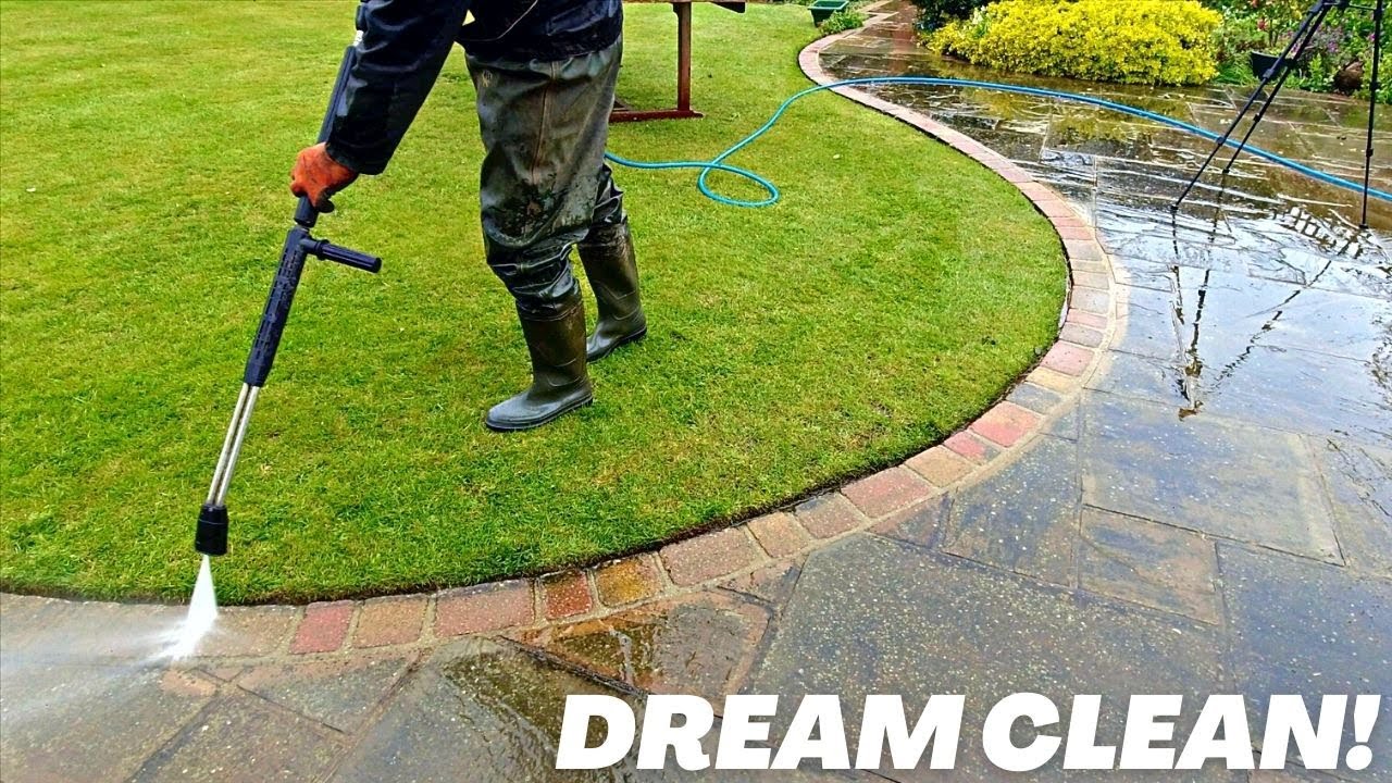 SOO MUCH GRIME! Cleaning A FILTHY Patio! *Pressure Washing*