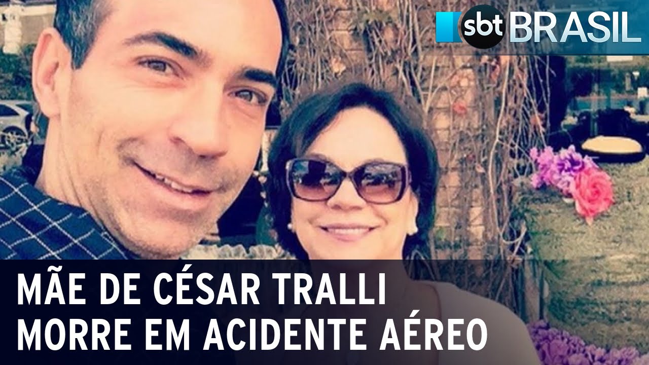 M&atilde;e do jornalista C&eacute;sar Tralli morre em acidente a&eacute;reo no interior de SP | SBT Brasil (10/10/22)