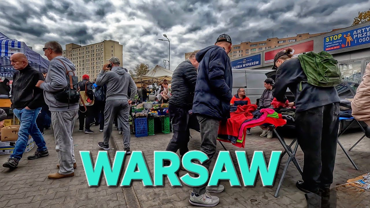 Life in Warsaw Poland Walking and cycling tour 4K :  OCTOBER 26 , 2024