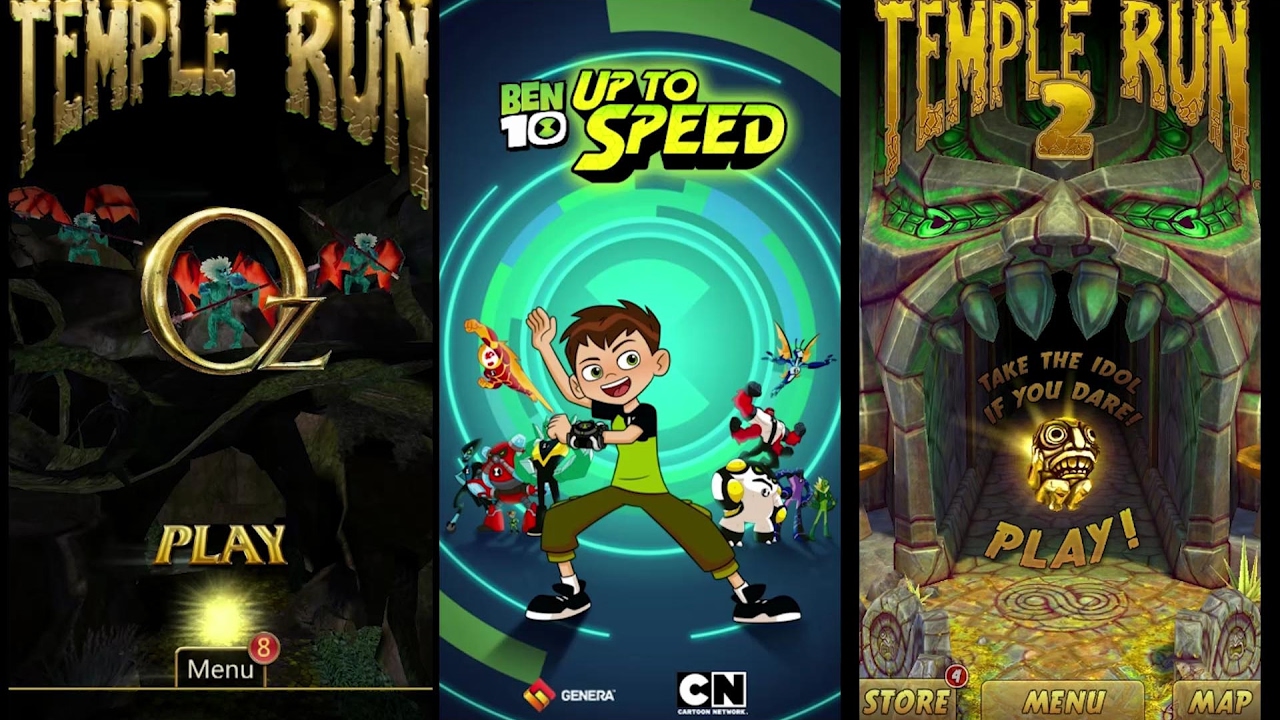 Ben 10: Up to Speed Vs Temple Run Oz Vs Temple Run 2 - Temple Run like Games (Android/iOS) Gameplay