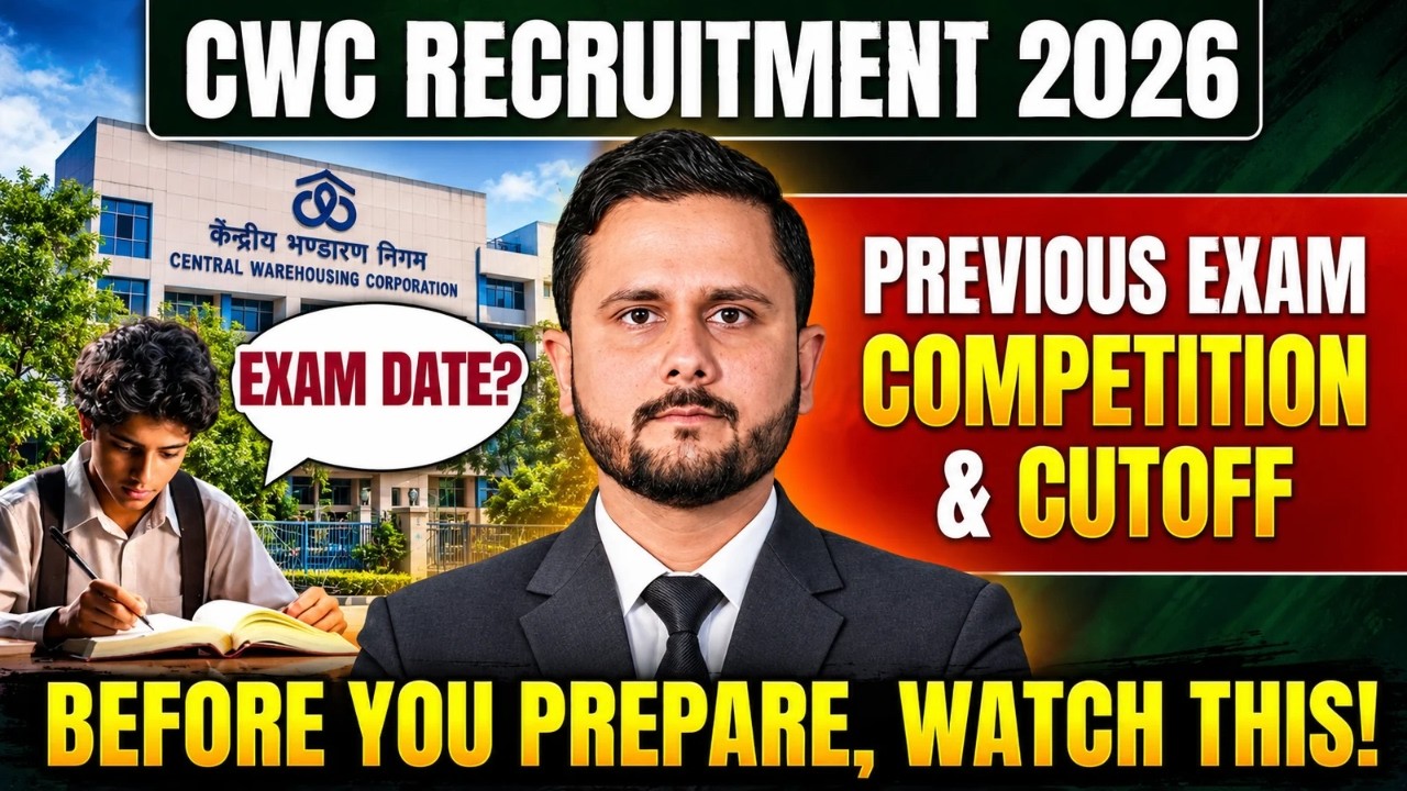 CWC Recruitment 2026 | Exam Date, Competition Level & Previous Year Cutoff! | Agriculture & GK