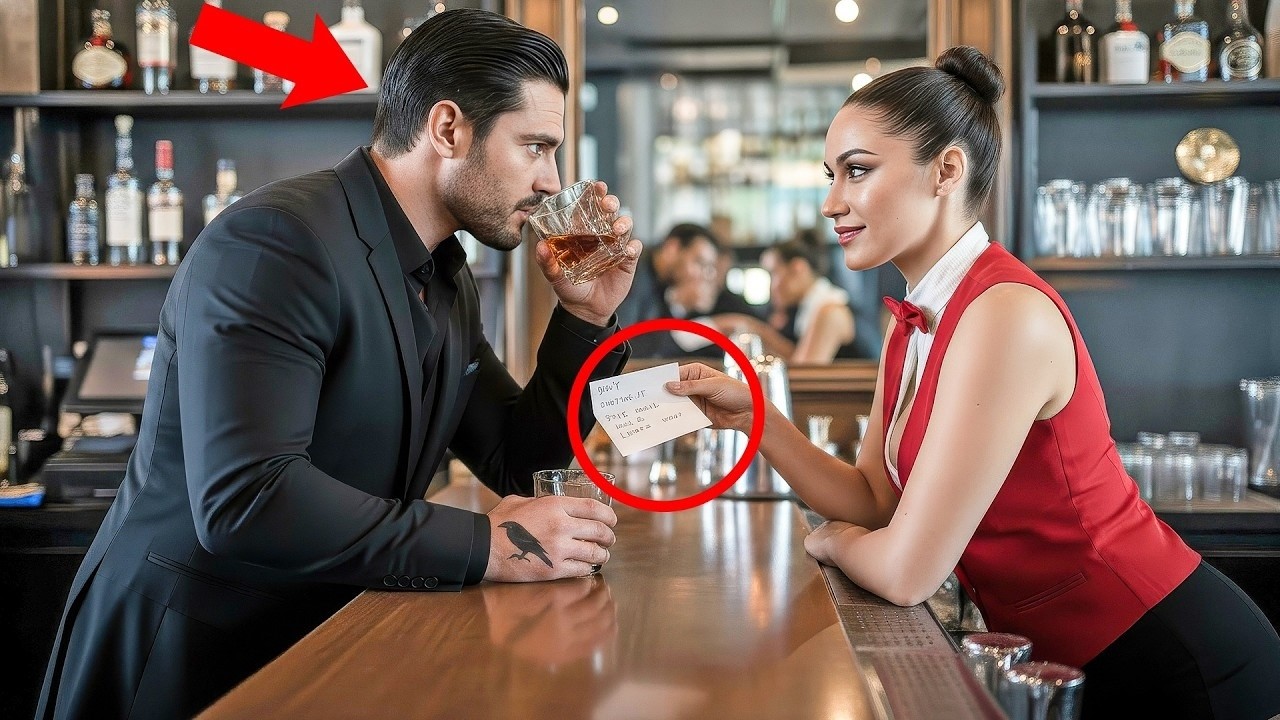 Barman daje bossowi mafii liścik: „Nie pij! Uśmiechnij się i uciekaj TERAZ”. On łapie ją za ręk