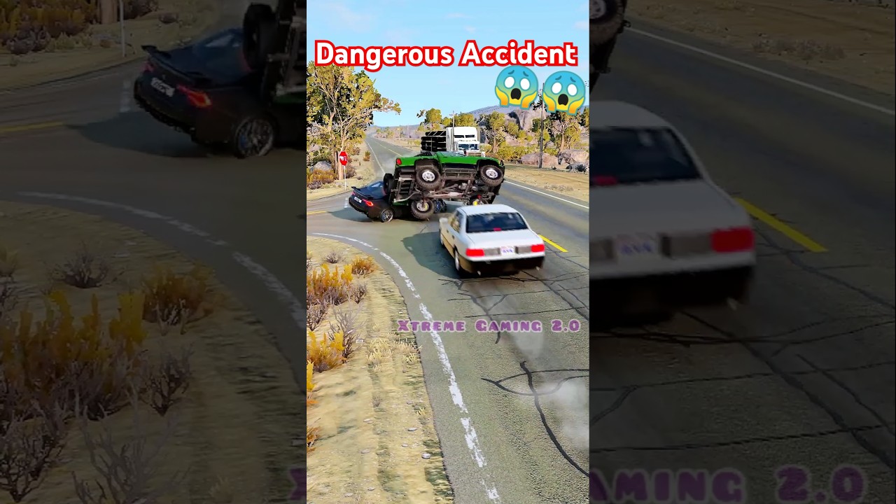 Realistic Highway Car Crashes #21 Live Car Accident #shorts #beamngdrive #gaming #ytshorts #2025 #3d
