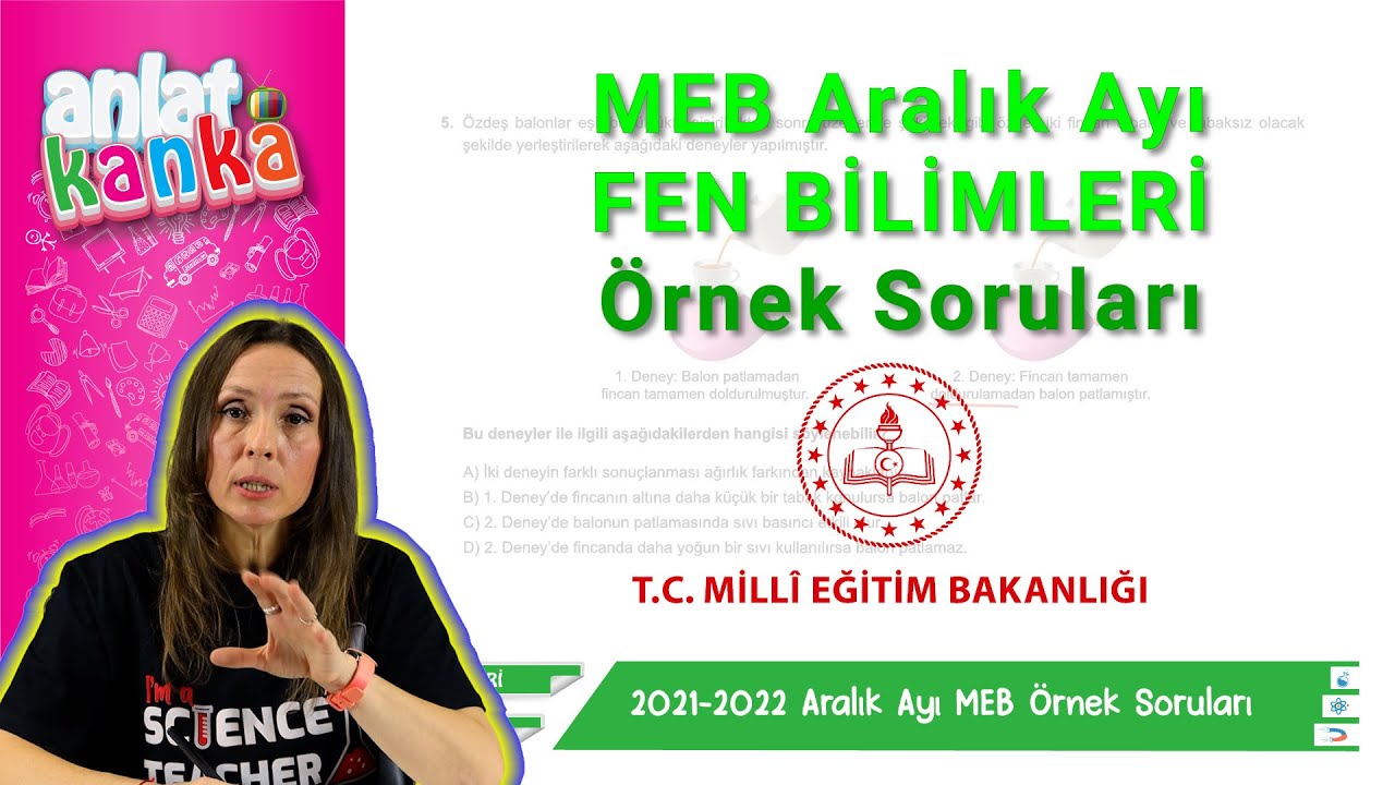 MEB ARALIK Ayı Örnek Sorular Fen Bilimleri LGS 2022