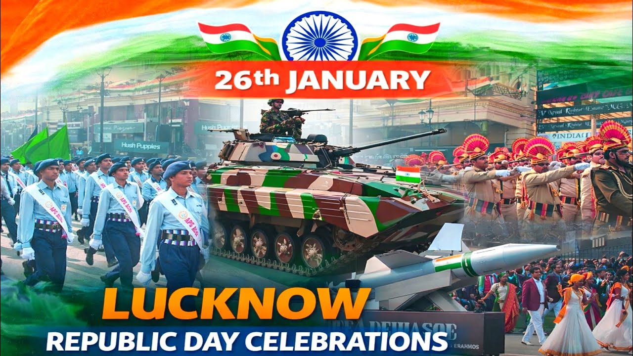26 January Lucknow | Republic Day Parade 2026 | Army, Tank, BrahMos Missile | Lucknow wala Taha 