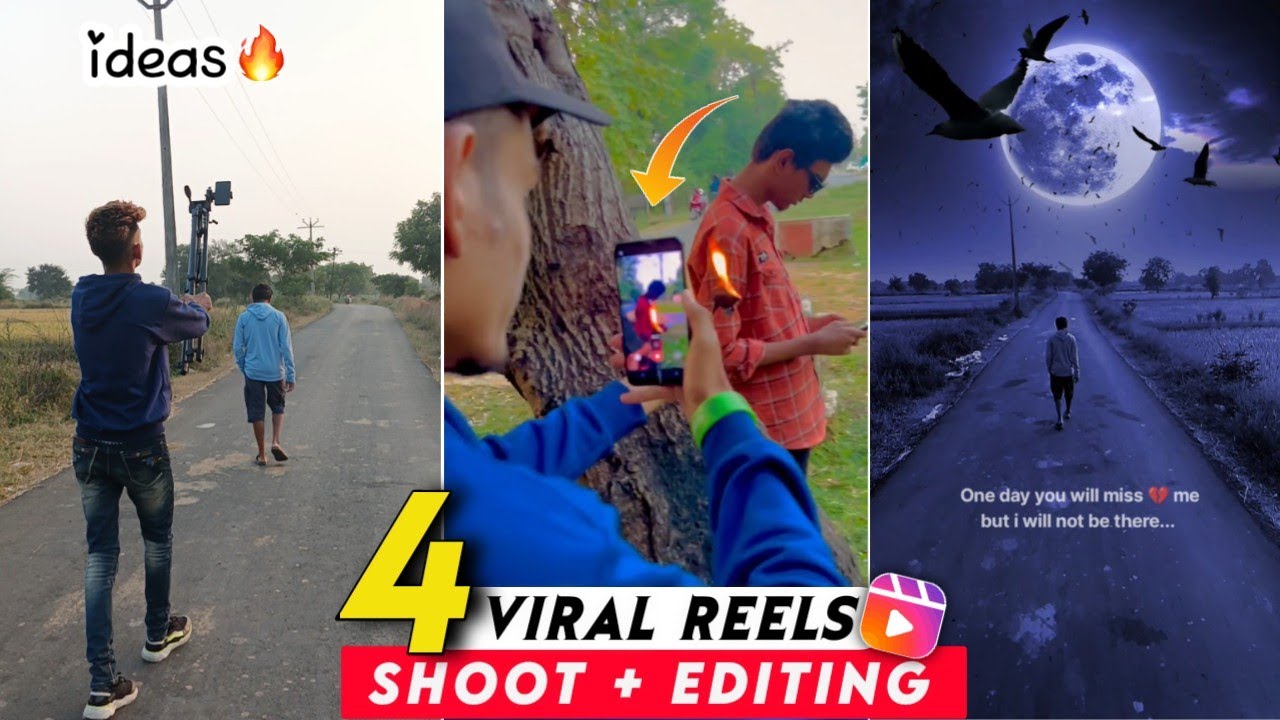 🔥4 New Viral Aesthetic IG Reels Videoshoot + Editing ideas💡~ Creative Mobile VIDEOGRAPHY Tricks 2023