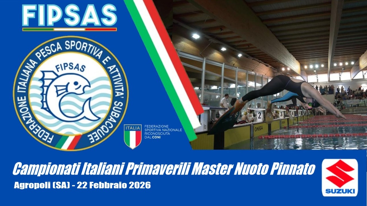 1^ sessione - Campionati Italiani Primaverili Master Nuoto Pinnato - 22 Febbraio 2026