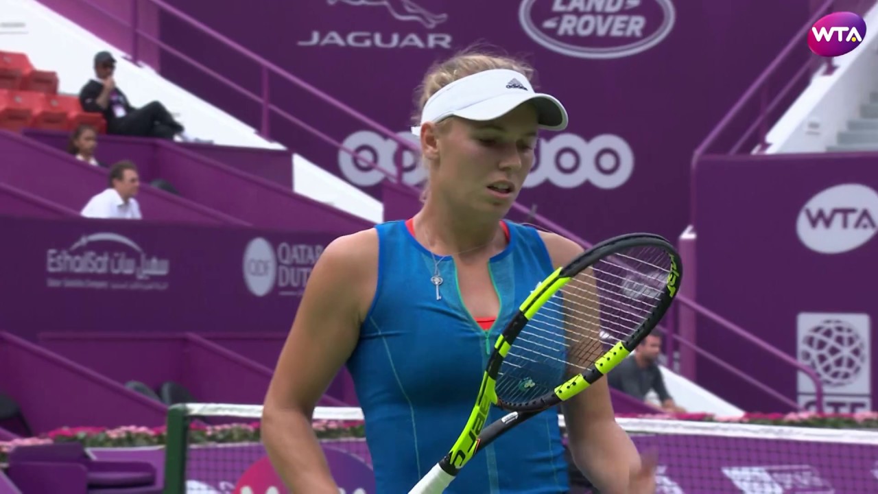 2017 Qatar Total Open First Round | Caroline Wozniacki vs Kiki Bertens | WTA Highlights