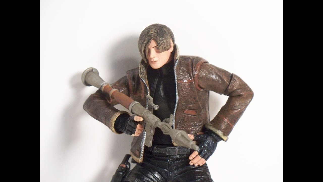 NECA LEON S. KENNEDY RESIDENT EVIL 4 VIDEO GAME ACTION FIGURE TOY REVIEW