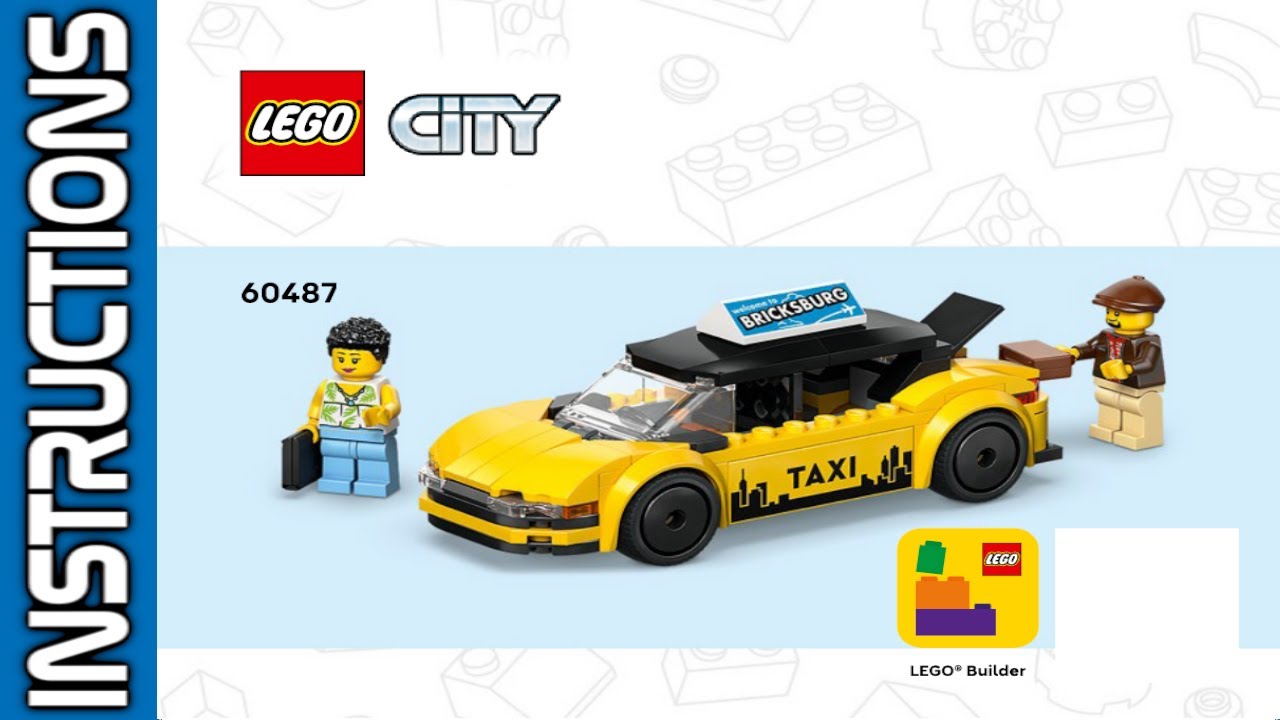 LEGO City 60487 Yellow Taxi - Step by Step Building Instructions 🚕✨