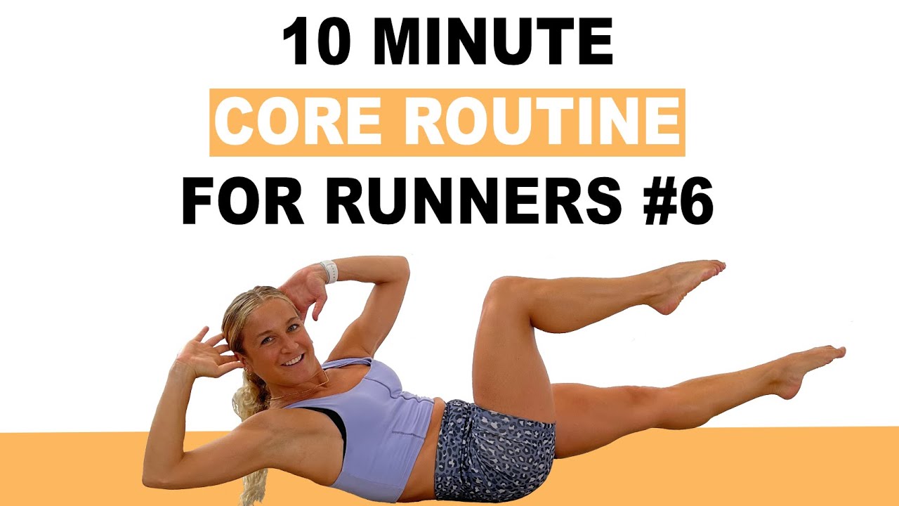 Pilates for runners - CORE STRENGTH FOR RUNNERS 10 minute session [ Post run core routine #6 ]